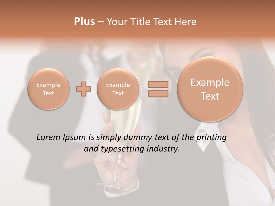 Drink Female Happiness PowerPoint Template