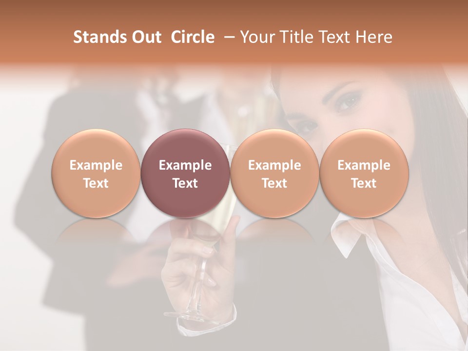 Drink Female Happiness PowerPoint Template