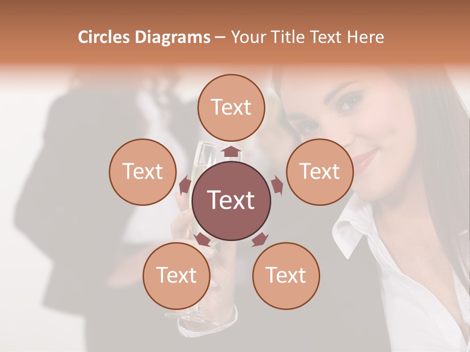 Drink Female Happiness PowerPoint Template