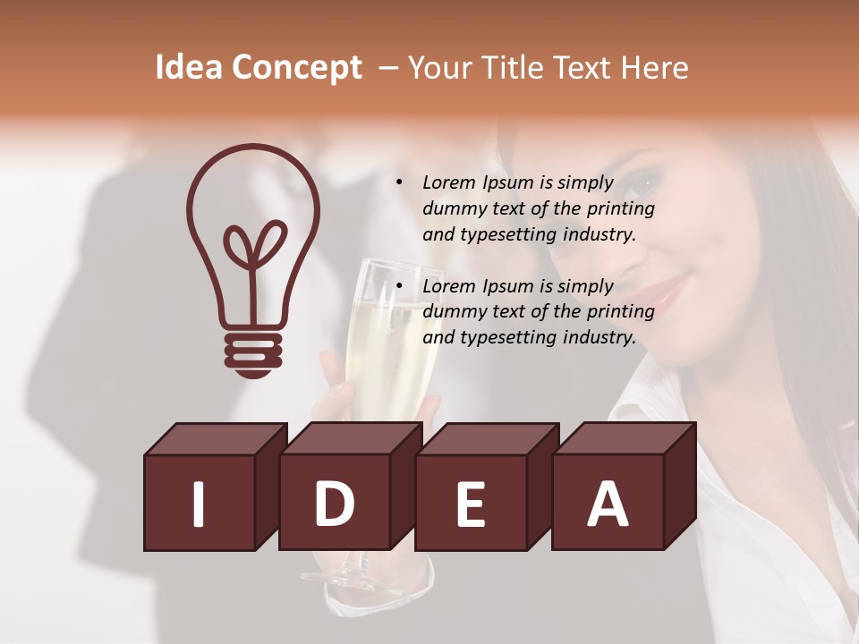 Drink Female Happiness PowerPoint Template