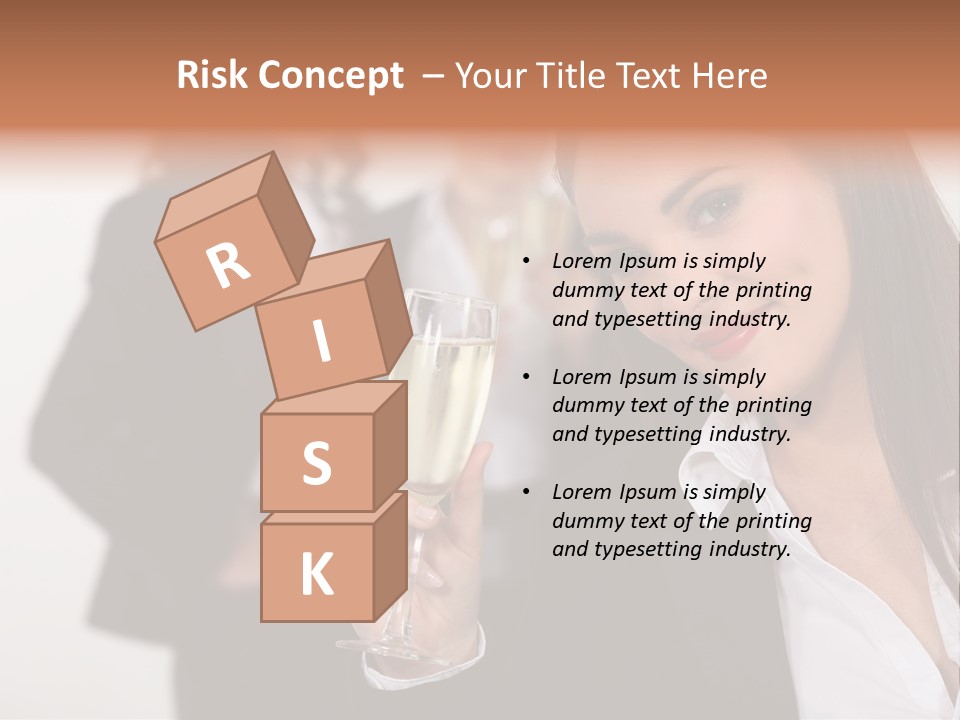 Drink Female Happiness PowerPoint Template