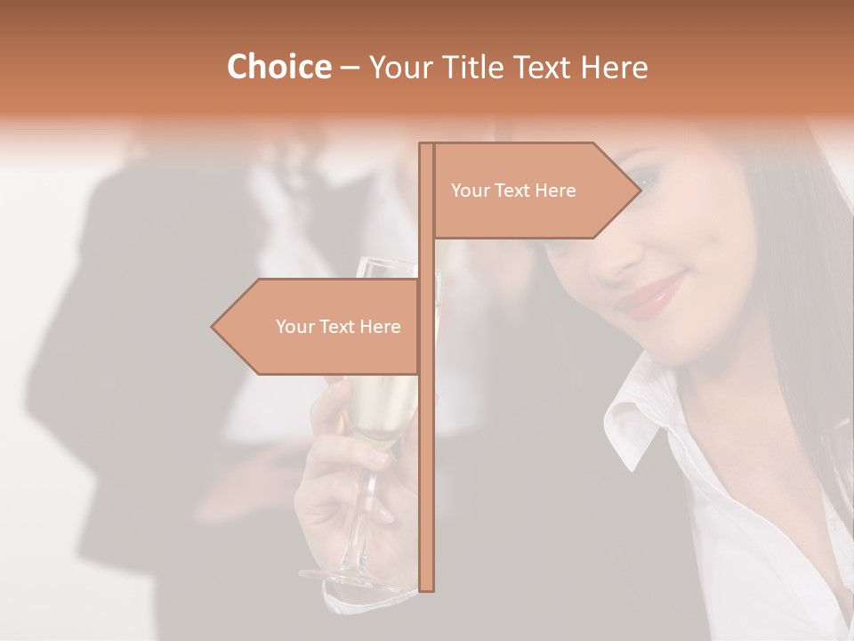 Drink Female Happiness PowerPoint Template