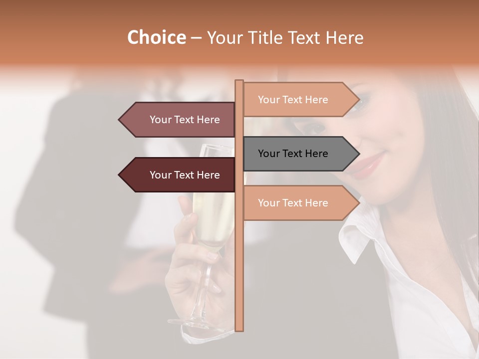 Drink Female Happiness PowerPoint Template