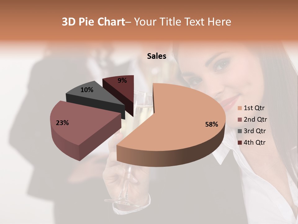 Drink Female Happiness PowerPoint Template