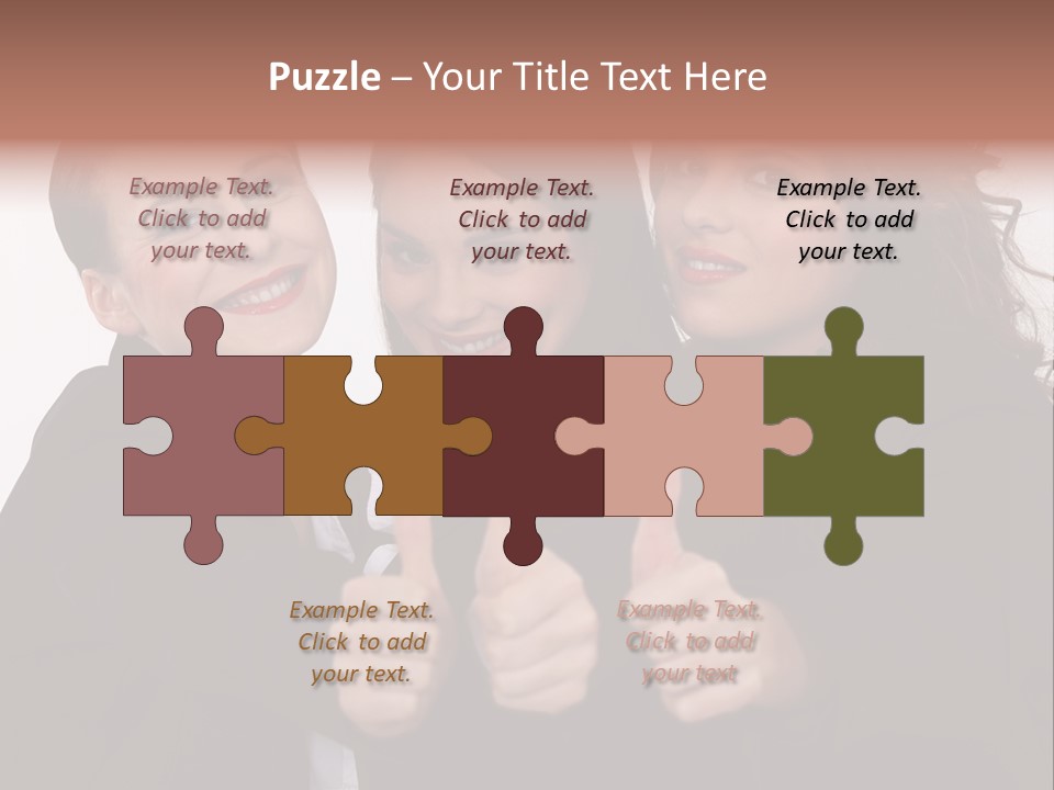 Three Professional Teamwork PowerPoint Template