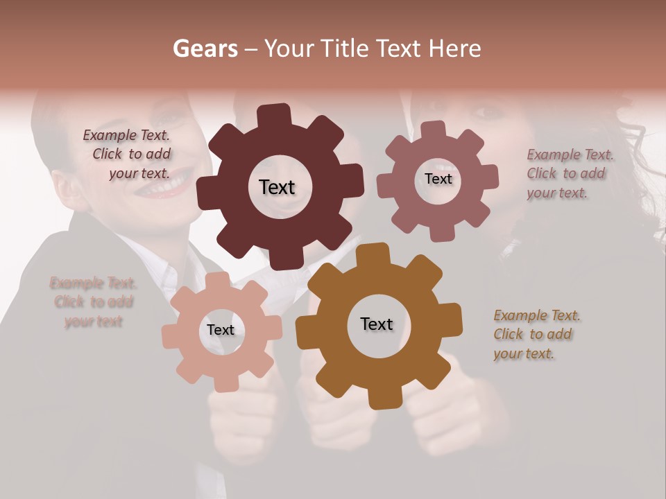 Three Professional Teamwork PowerPoint Template