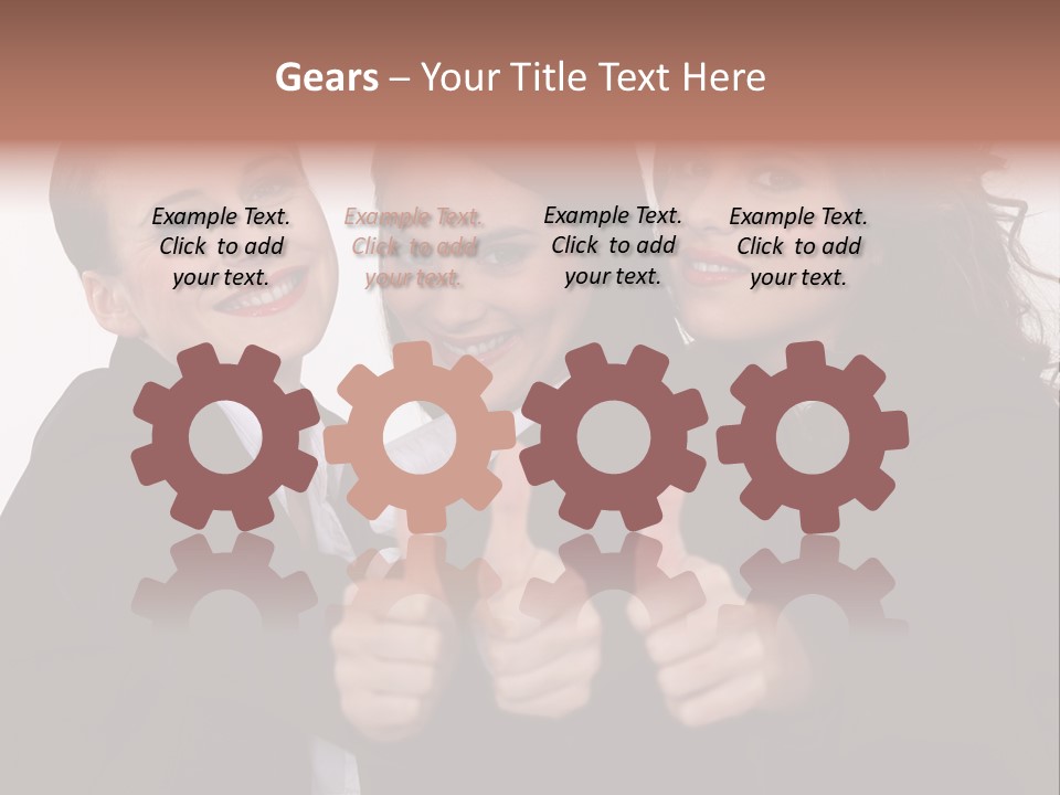 Three Professional Teamwork PowerPoint Template