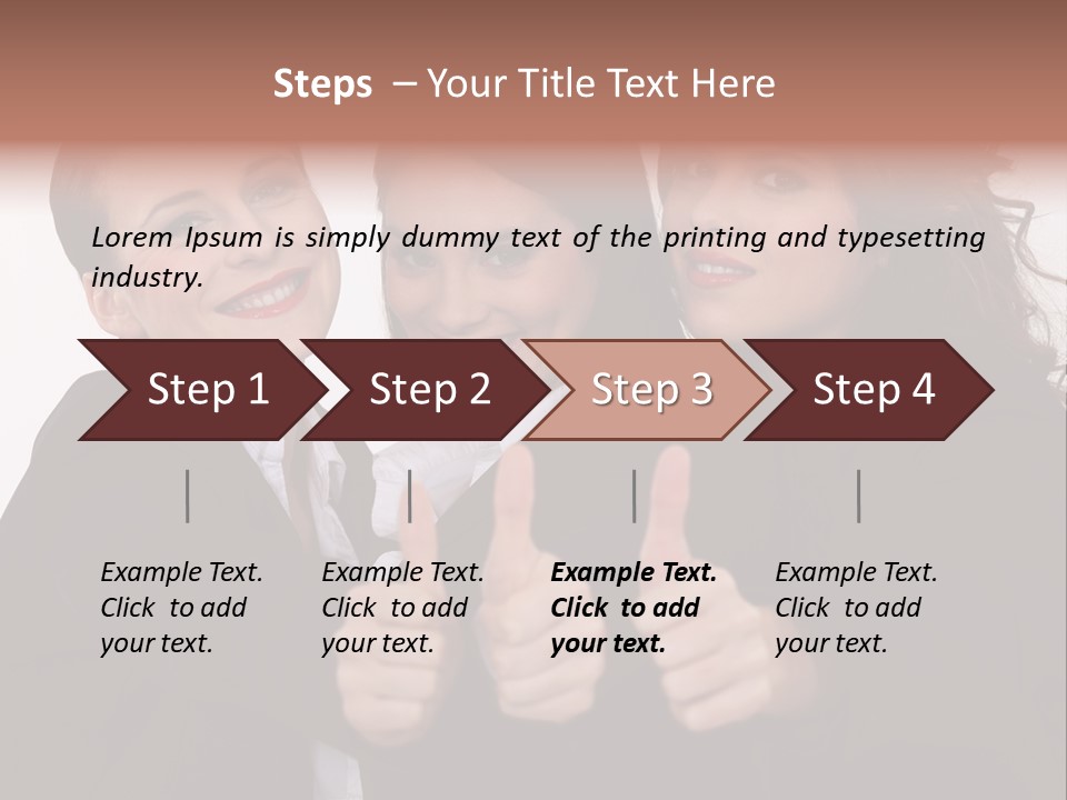 Three Professional Teamwork PowerPoint Template