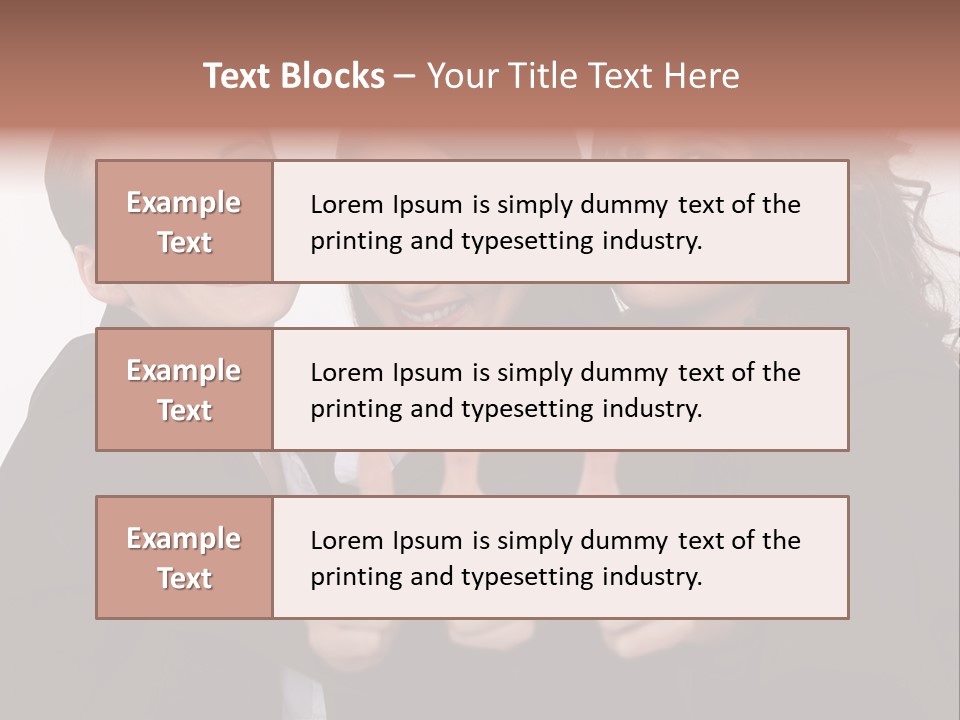 Three Professional Teamwork PowerPoint Template