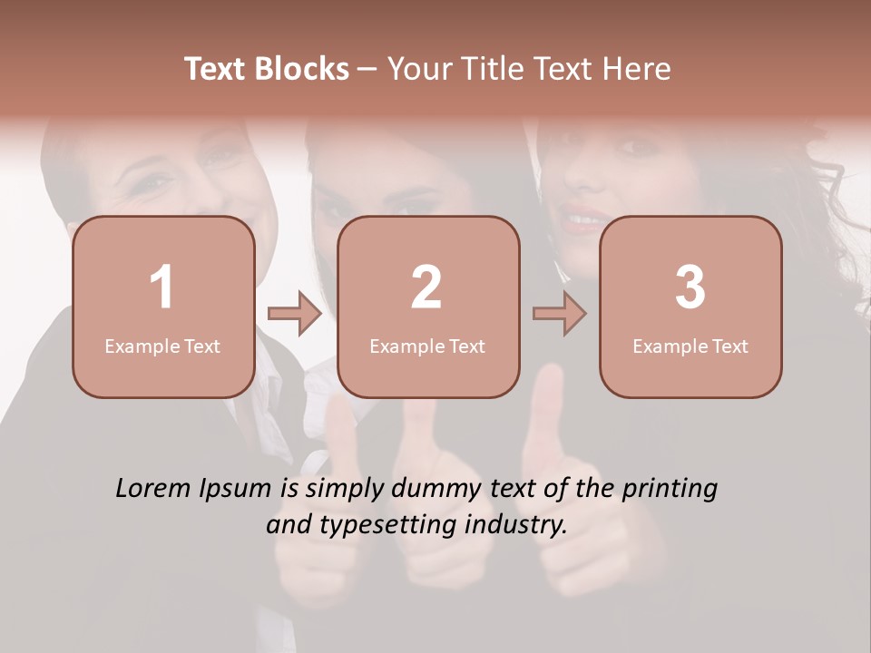 Three Professional Teamwork PowerPoint Template