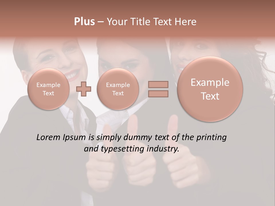 Three Professional Teamwork PowerPoint Template