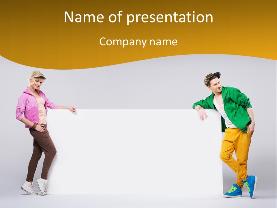 Boy Man Team PowerPoint Template