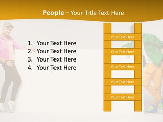 Boy Man Team PowerPoint Template