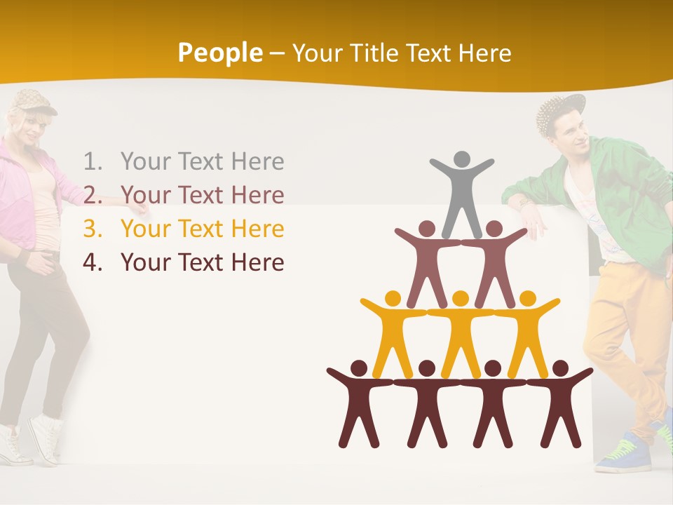 Boy Man Team PowerPoint Template