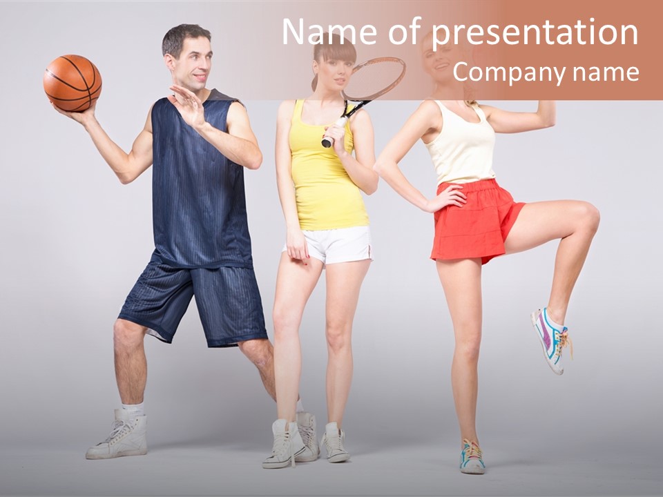 Torso Training Energy PowerPoint Template