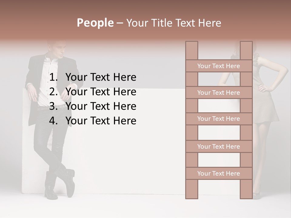 Male Person White Background PowerPoint Template