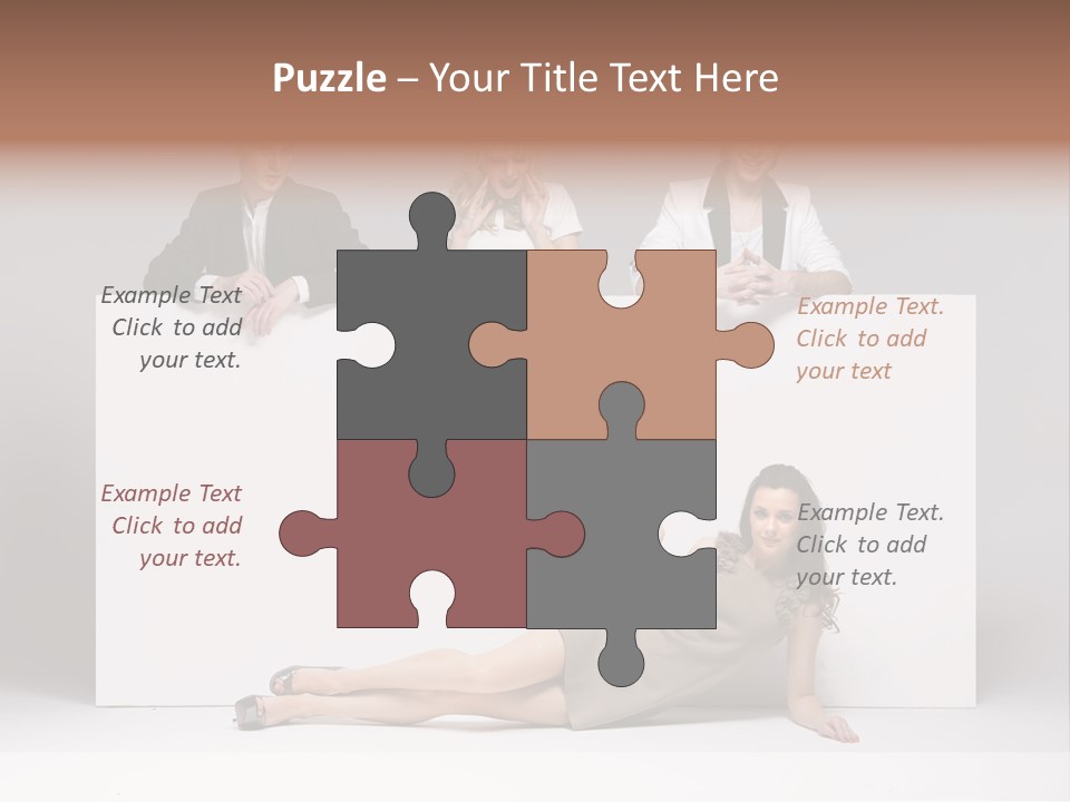 Elegance Caucasian Copy Space PowerPoint Template