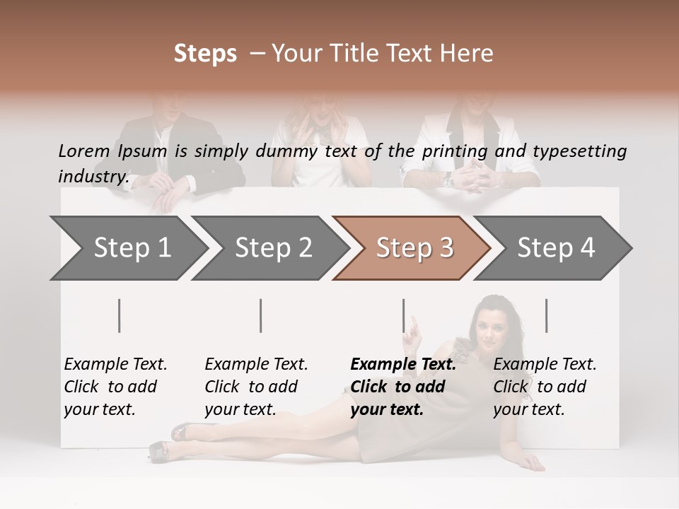 Elegance Caucasian Copy Space PowerPoint Template
