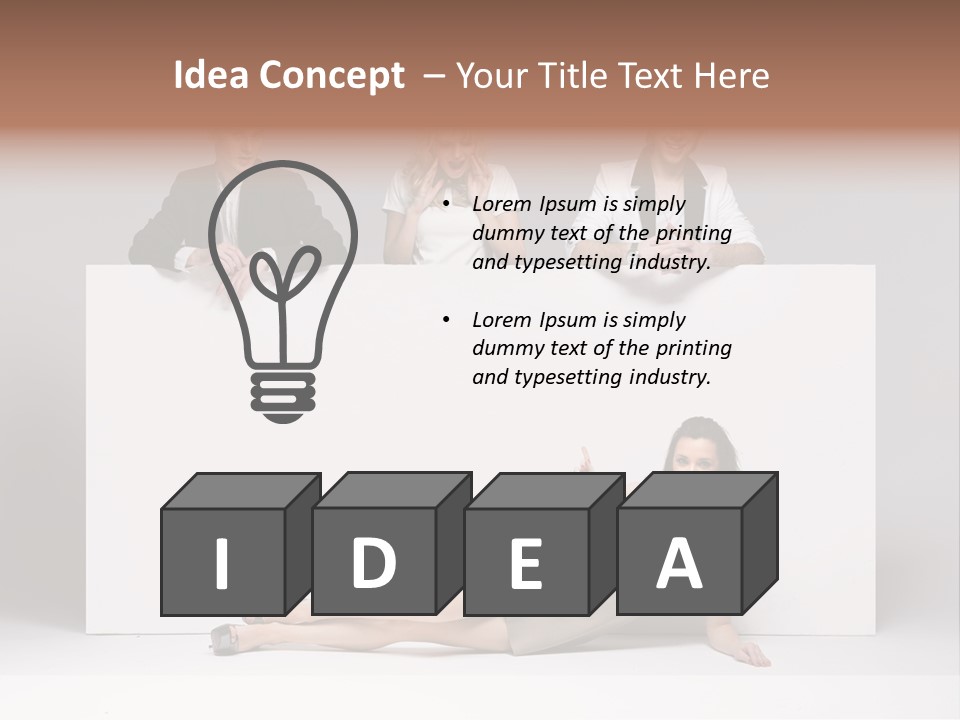 Elegance Caucasian Copy Space PowerPoint Template