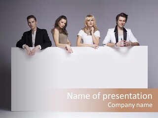 Glamour Caucasian Relaxed PowerPoint Template