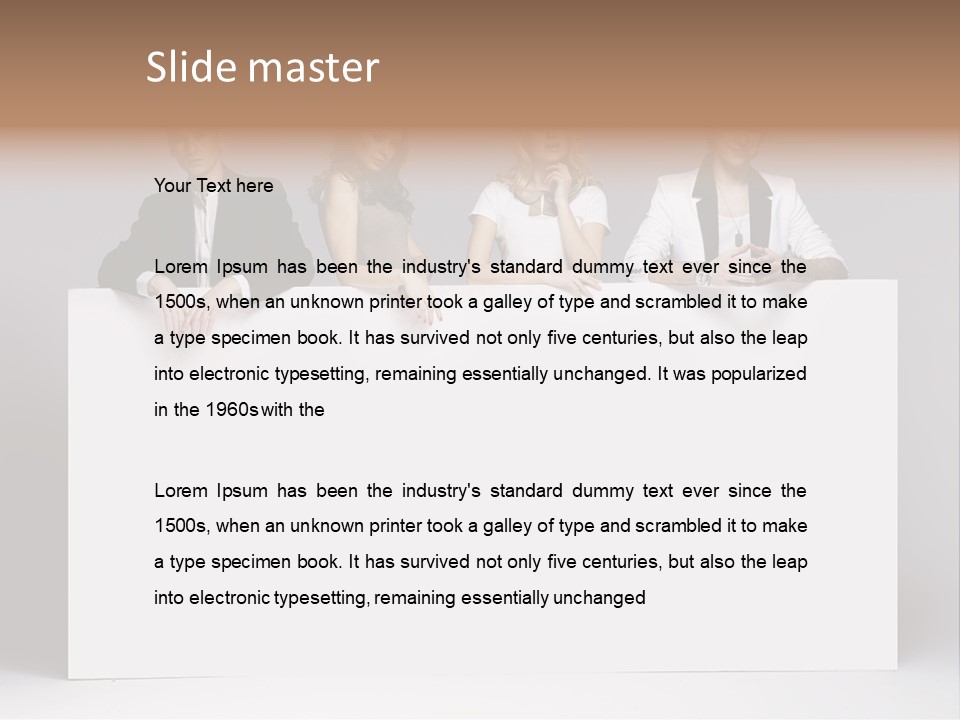 Glamour Caucasian Relaxed PowerPoint Template