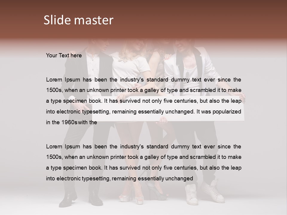 Dress Teen Blue PowerPoint Template