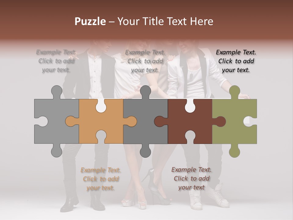 Dress Teen Blue PowerPoint Template