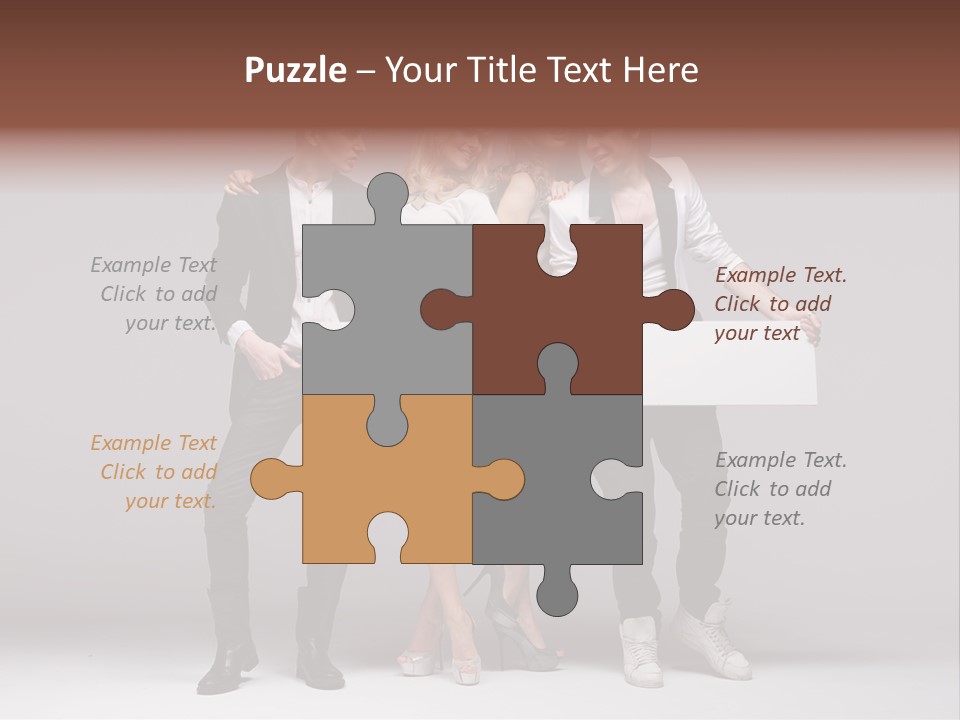 Dress Teen Blue PowerPoint Template