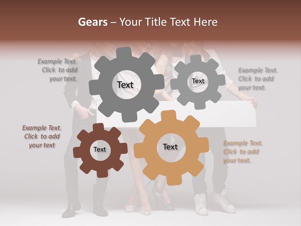 Dress Teen Blue PowerPoint Template