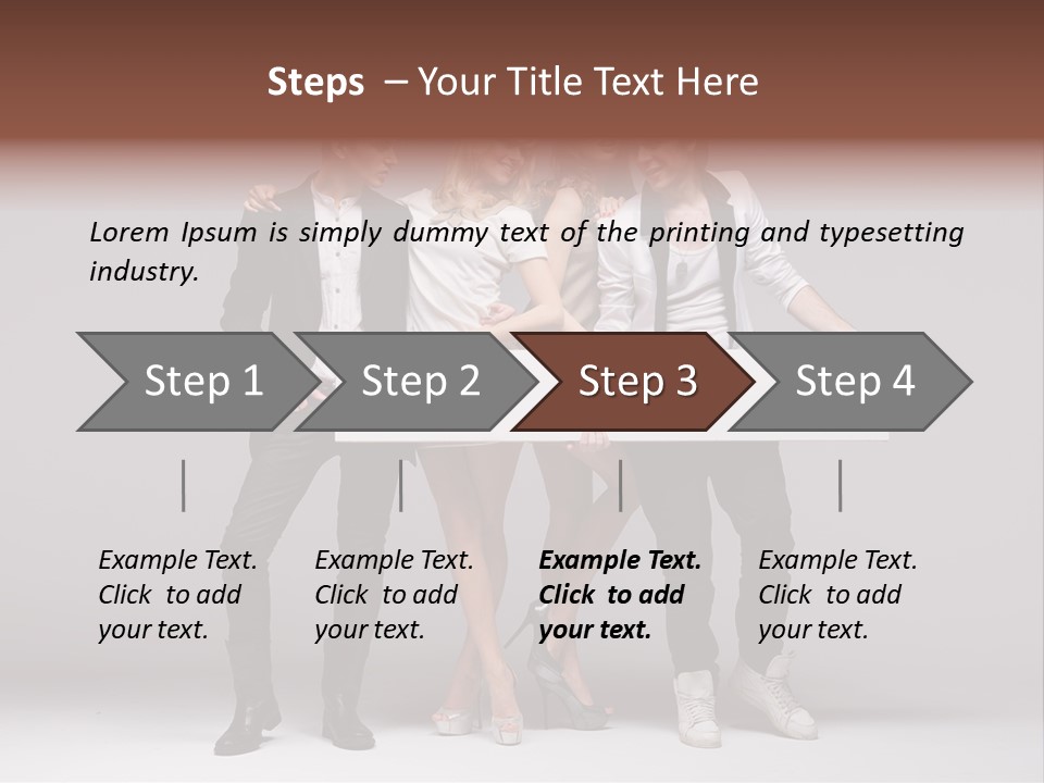 Dress Teen Blue PowerPoint Template