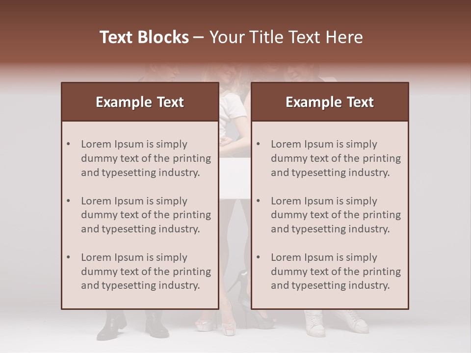 Dress Teen Blue PowerPoint Template