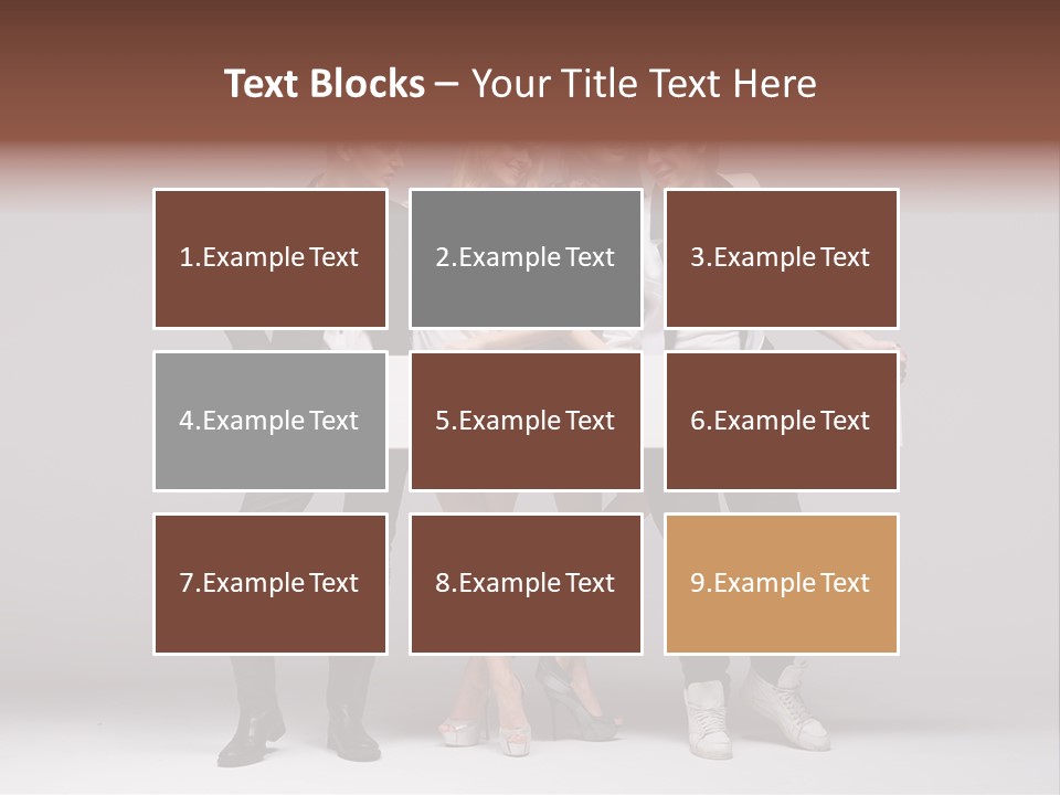 Dress Teen Blue PowerPoint Template