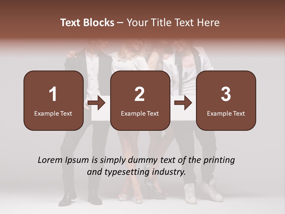 Dress Teen Blue PowerPoint Template