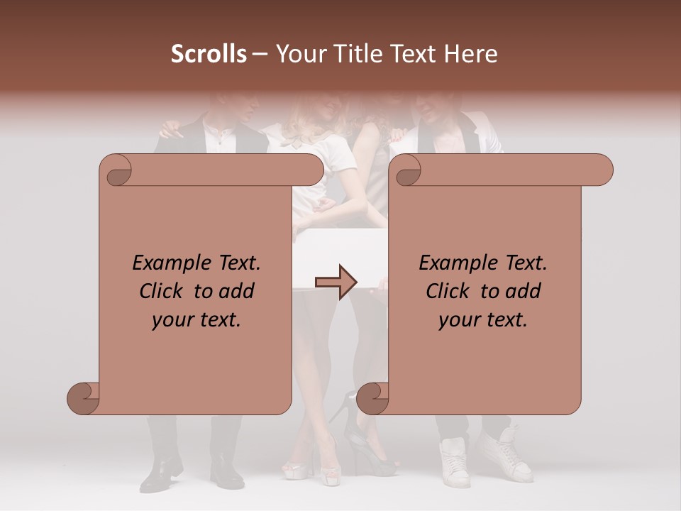 Dress Teen Blue PowerPoint Template