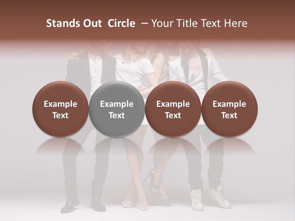 Dress Teen Blue PowerPoint Template