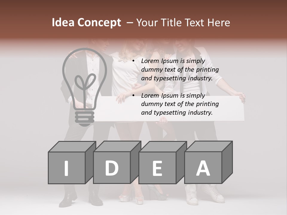 Dress Teen Blue PowerPoint Template