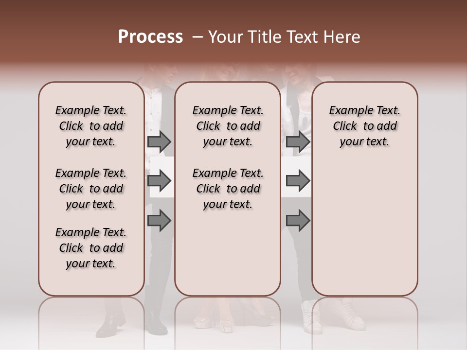 Dress Teen Blue PowerPoint Template