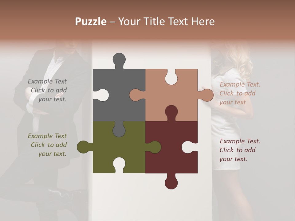 Smile Relaxed Woman PowerPoint Template