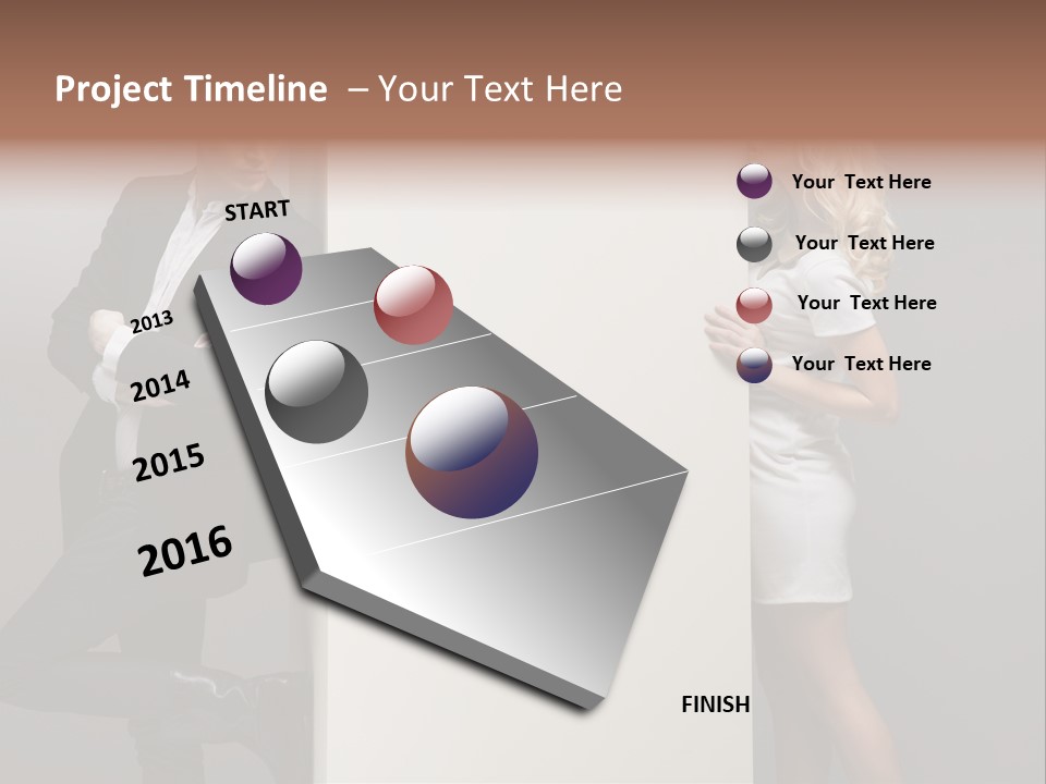 Smile Relaxed Woman PowerPoint Template