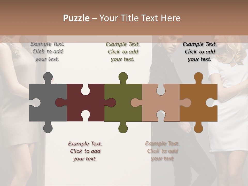 People Fall Clothes PowerPoint Template