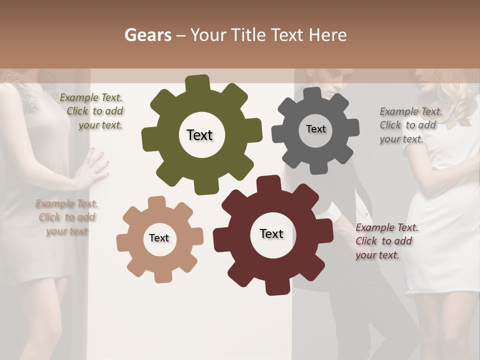 People Fall Clothes PowerPoint Template