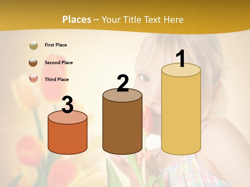 Kindheit Blondine Kid PowerPoint Template