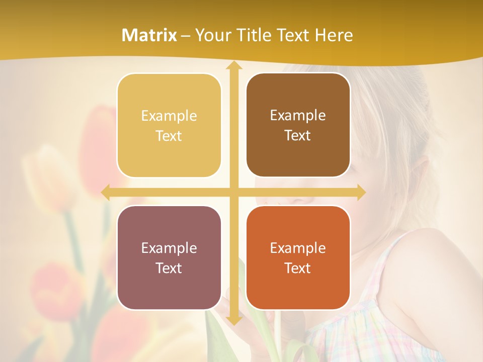 Kindheit Blondine Kid PowerPoint Template