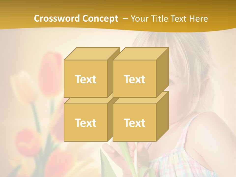 Kindheit Blondine Kid PowerPoint Template