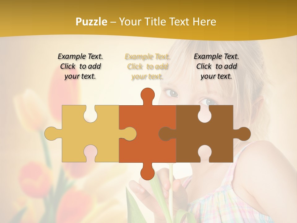 Kindheit Blondine Kid PowerPoint Template