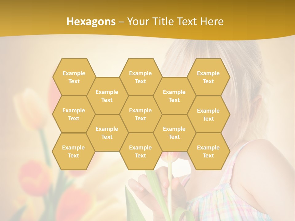 Kindheit Blondine Kid PowerPoint Template