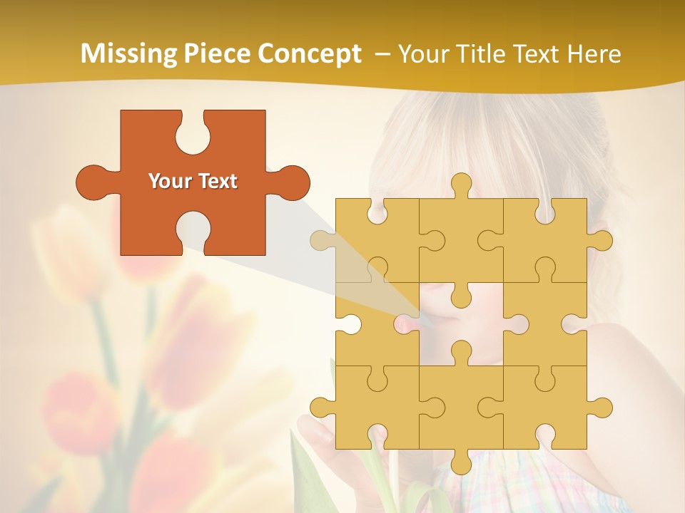 Kindheit Blondine Kid PowerPoint Template