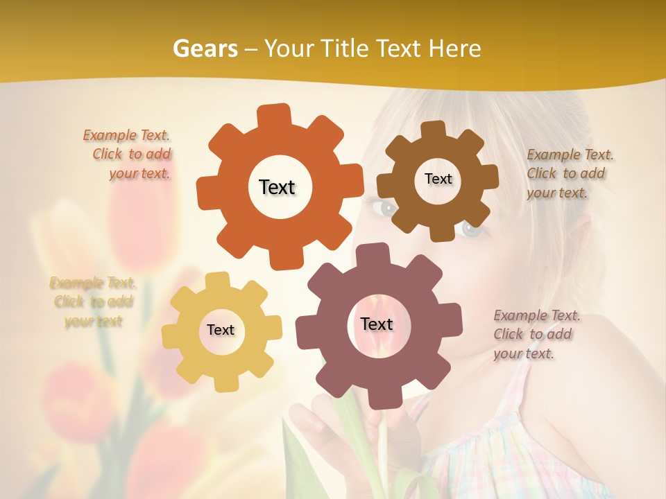 Kindheit Blondine Kid PowerPoint Template