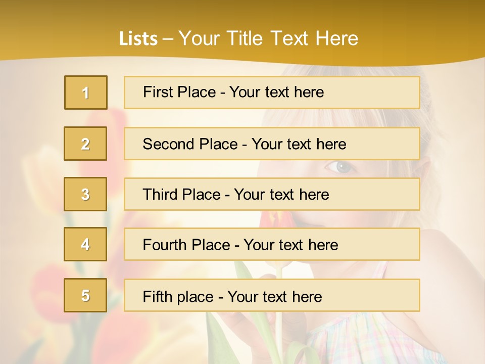 Kindheit Blondine Kid PowerPoint Template