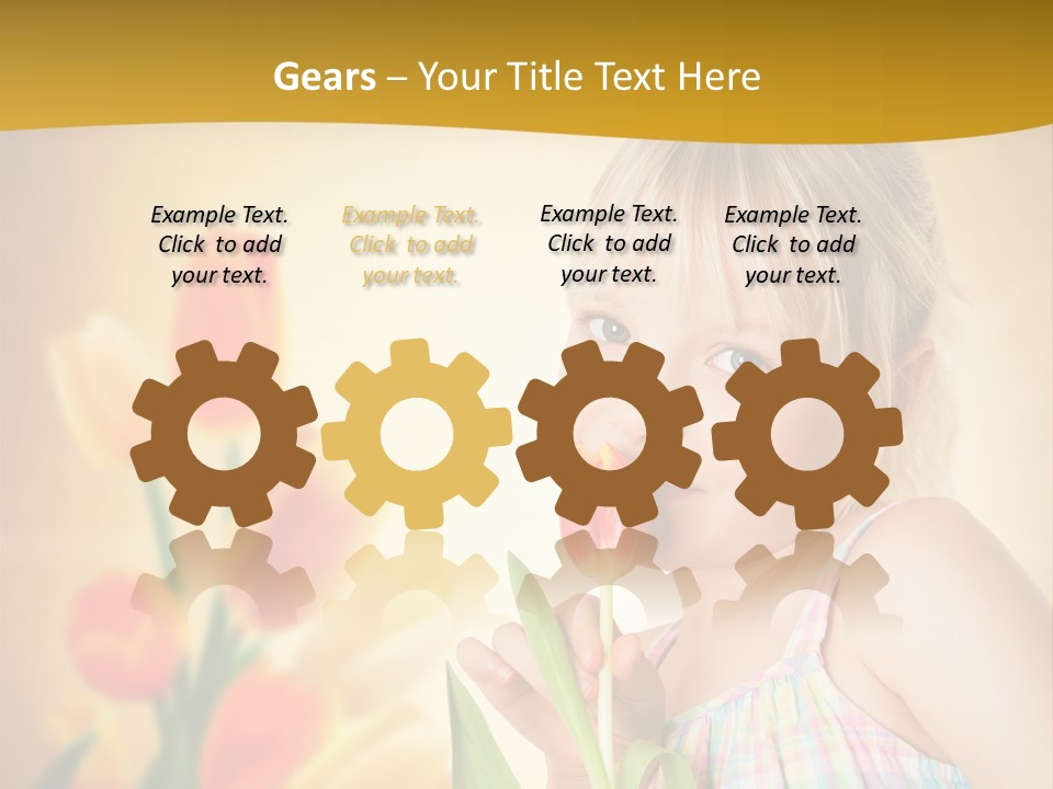 Kindheit Blondine Kid PowerPoint Template